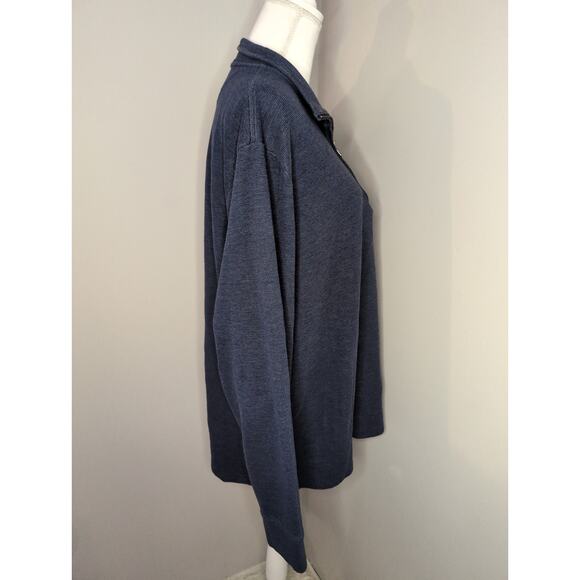 Vineyard Vines preppy mens quarter zip navy saltwater sweatshirt pullover XXL - Picture 5 of 8